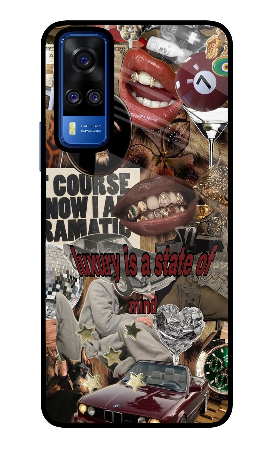 Luxury Vivo Y51A/Y51 2020 Glass Case Back Cover by Casekaro