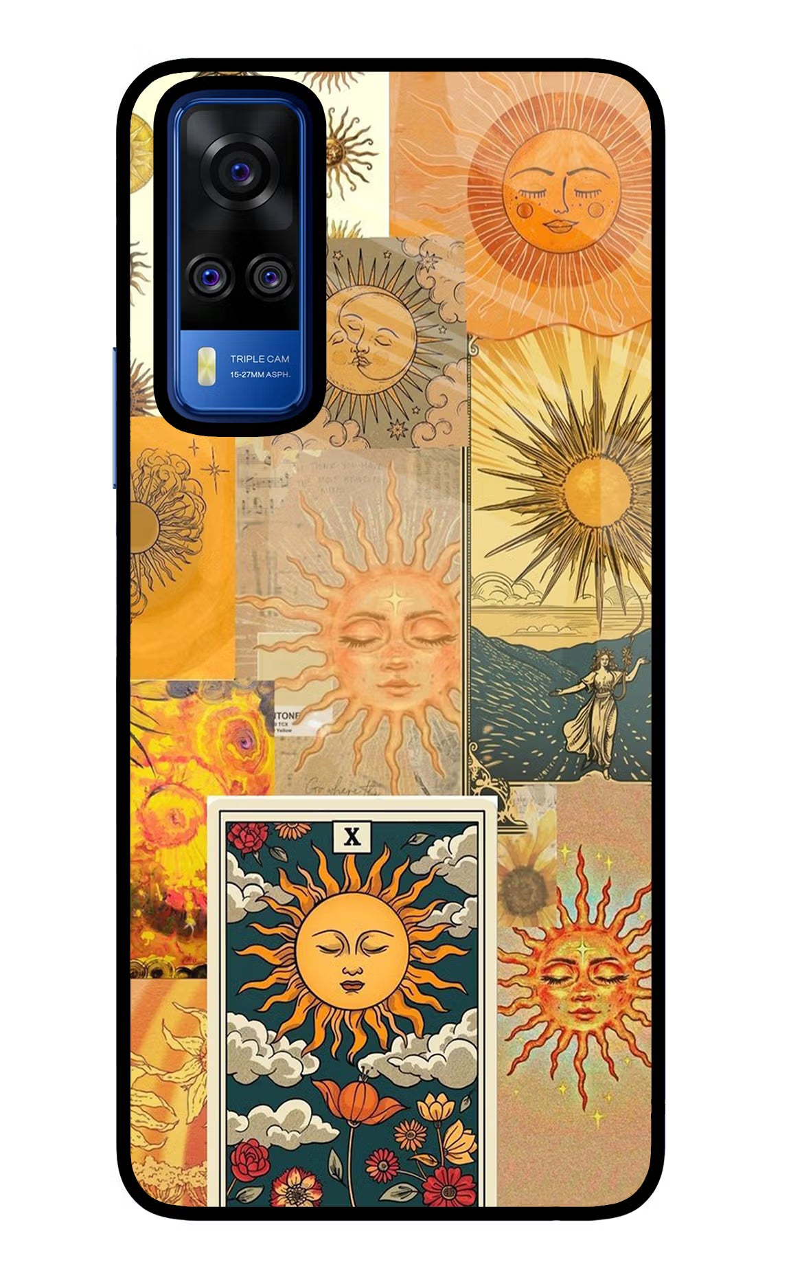 Sun Vivo Y51A/Y51 2020 Glass Case Back Cover by Casekaro