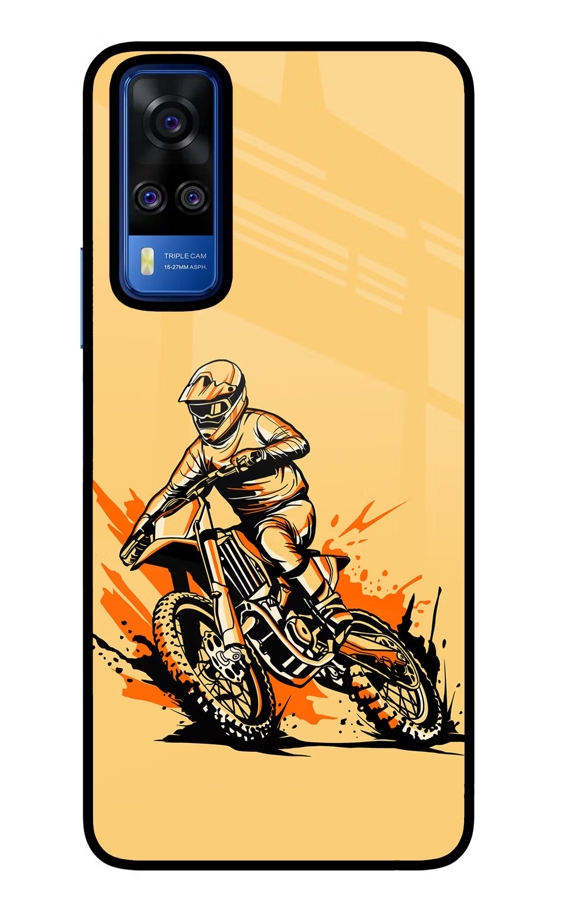 Off-Road Fury Vivo Y51A/Y51 2020 Glass Case Back Cover by Casekaro