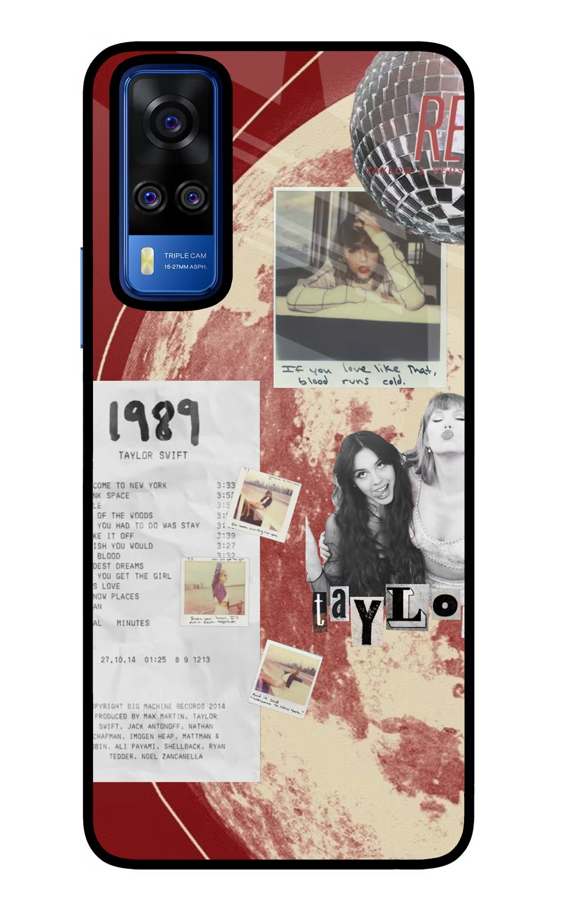 Taylor Swift Vivo Y51A/Y51 2020 Glass Case Back Cover by Casekaro