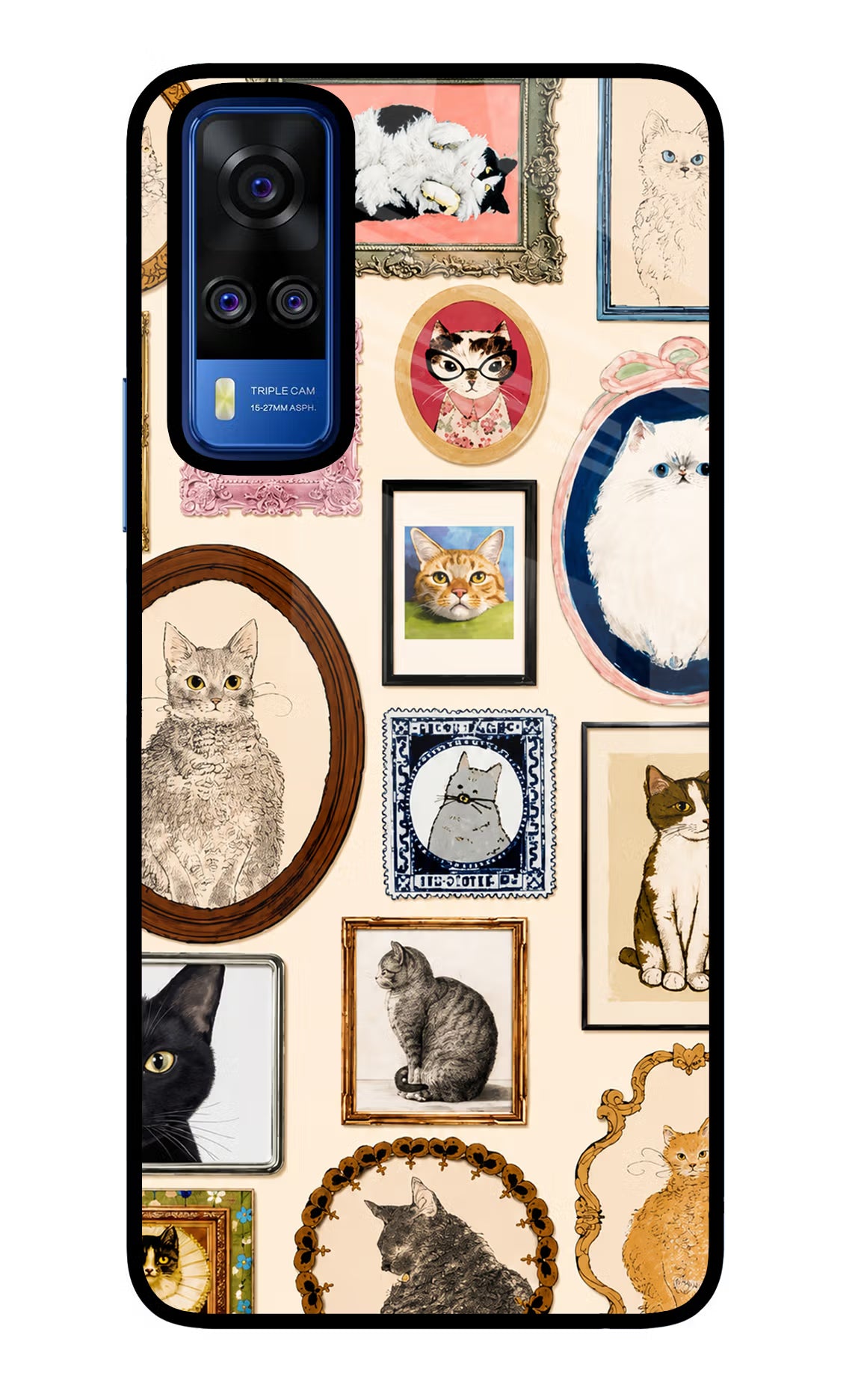 Mirror Cats Vivo Y51A/Y51 2020 Glass Case
