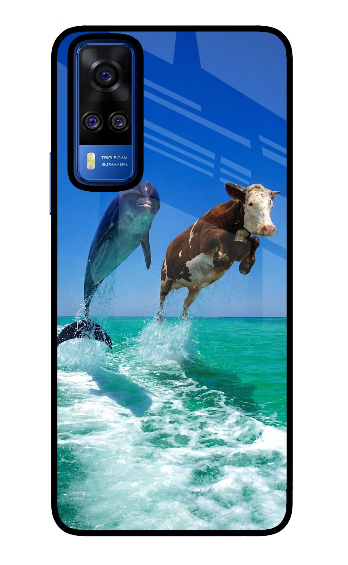 Dolphin vs Cow Vivo Y51A/Y51 2020 Glass Case