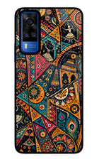Folk Print Vivo Y51A/Y51 2020 Glass Case