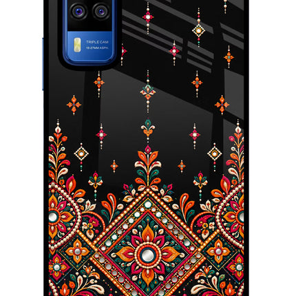 Noir Mehfil Vivo Y51A/Y51 2020 Glass Case