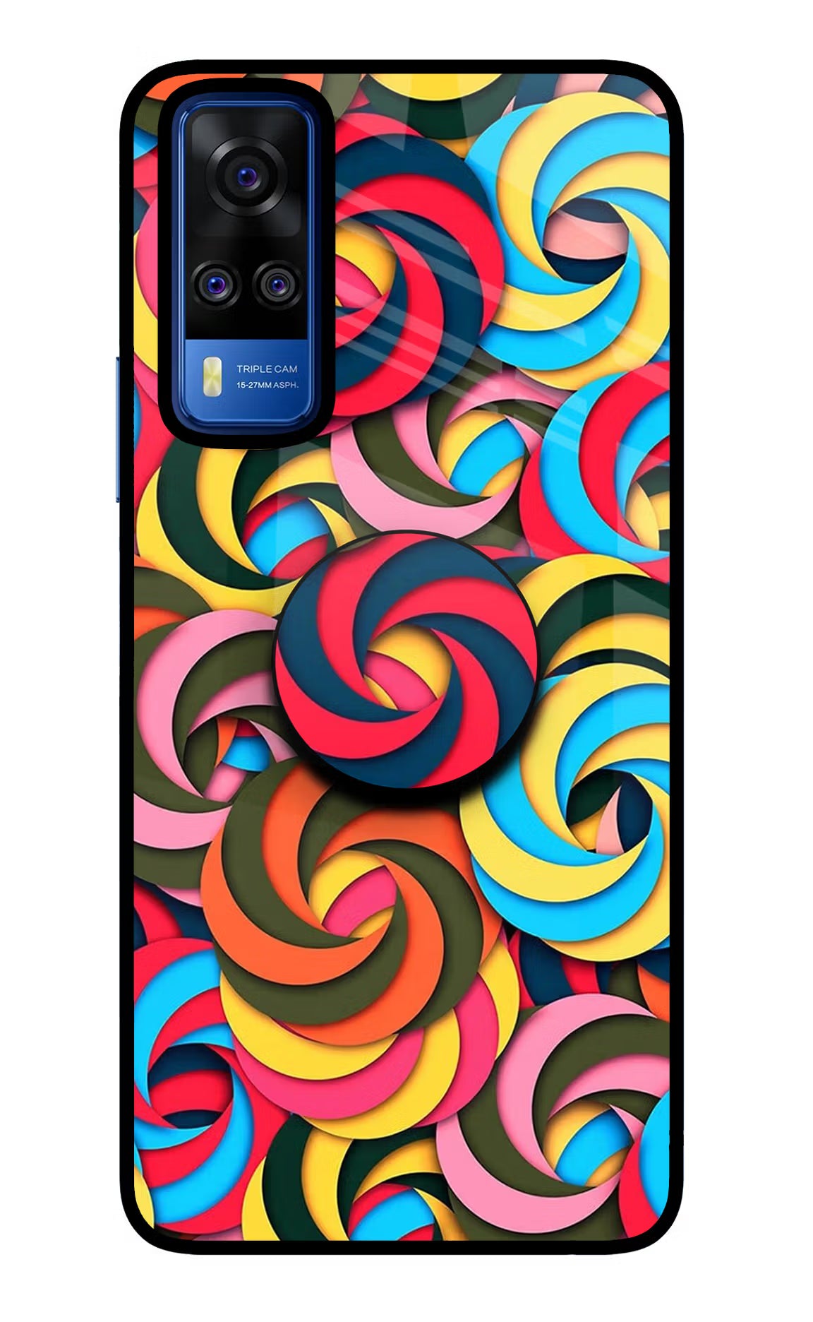 Spiral Pattern Vivo Y51A/Y51 2020 Pop Case by Casekaro