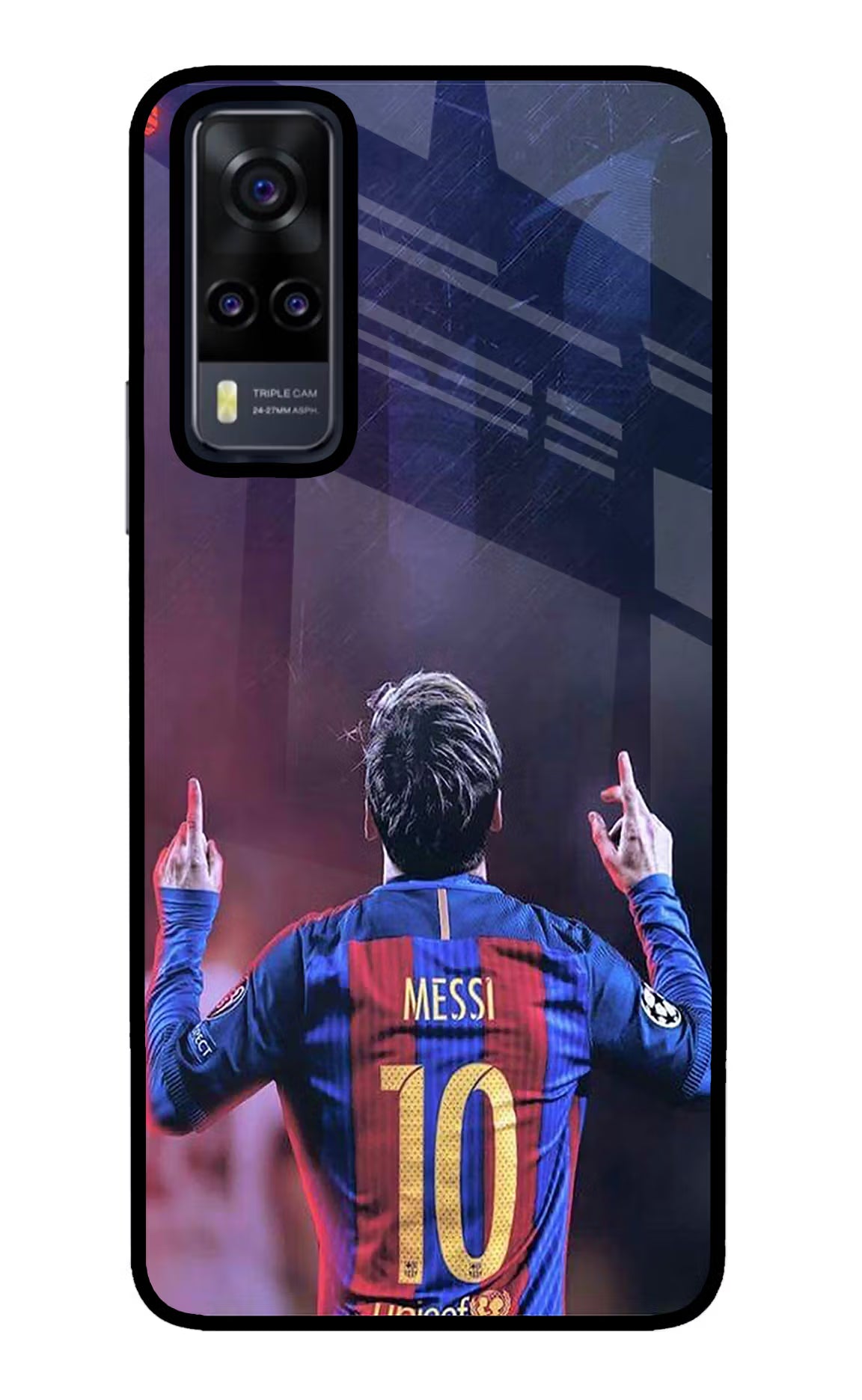 Messi Vivo Y31 Glass Case Back Cover by Casekaro