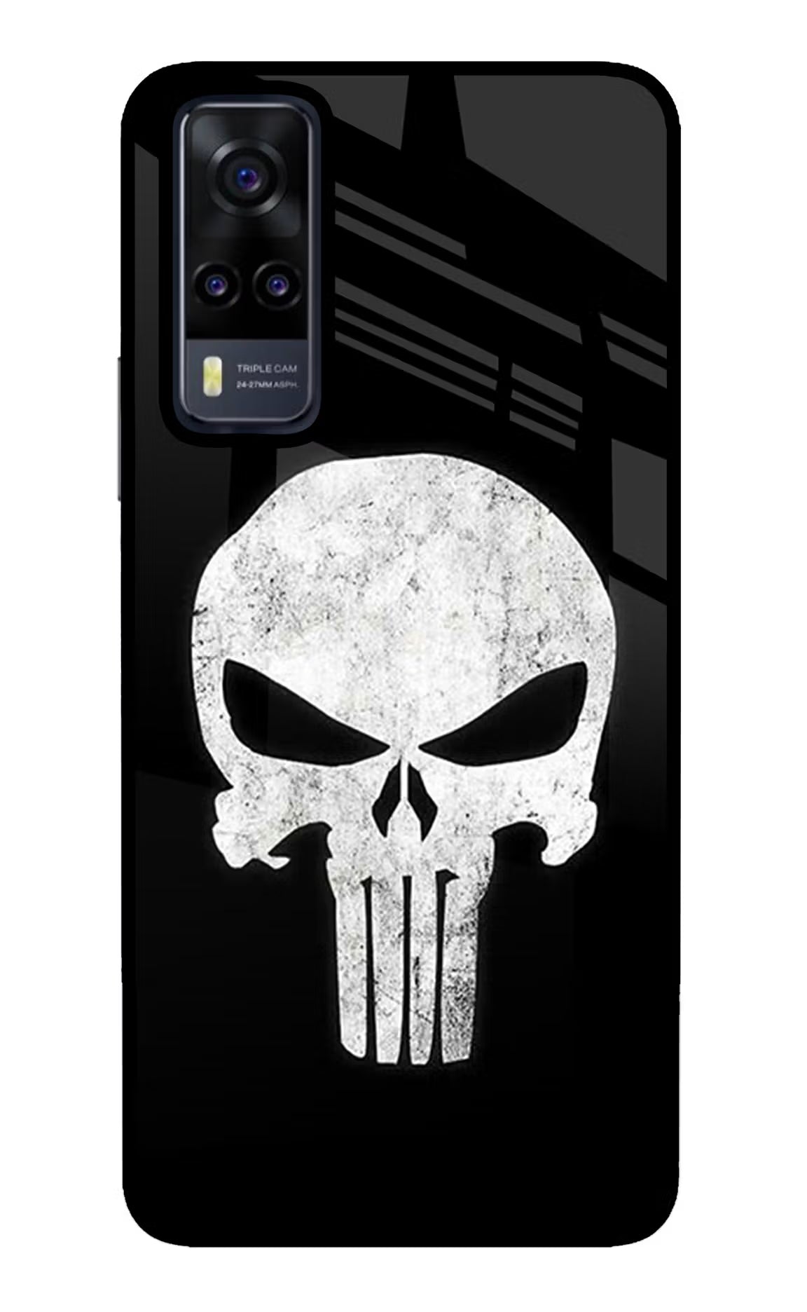 Punisher Skull Vivo Y31 Glass Case Back Cover by Casekaro