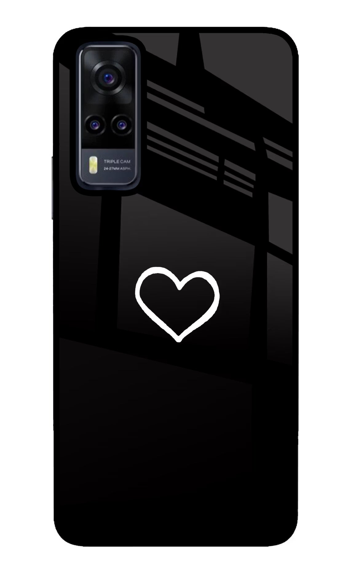 Heart Vivo Y31 Glass Case Back Cover by Casekaro