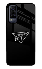 Paper Plane White Vivo Y31 Glass Case