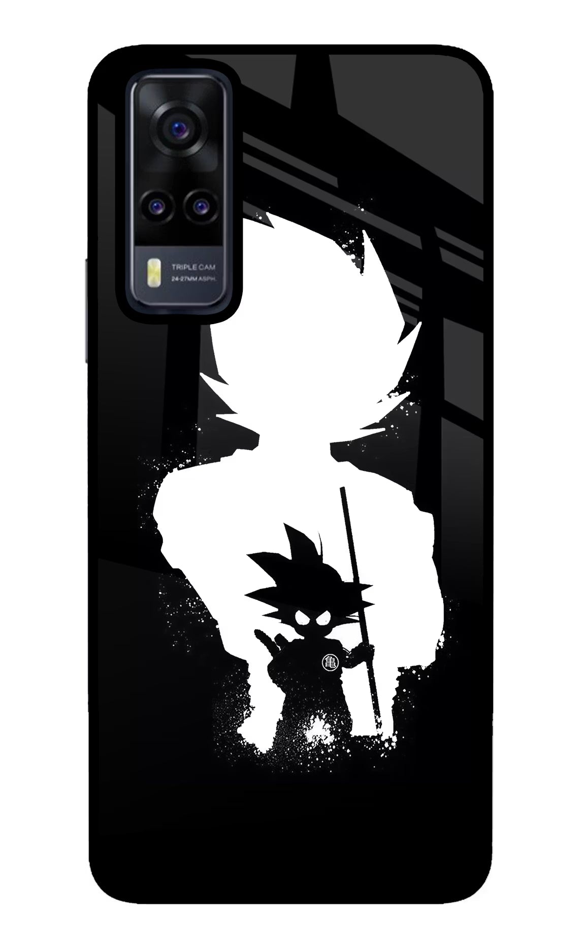Goku Shadow Vivo Y31 Glass Case Back Cover by Casekaro
