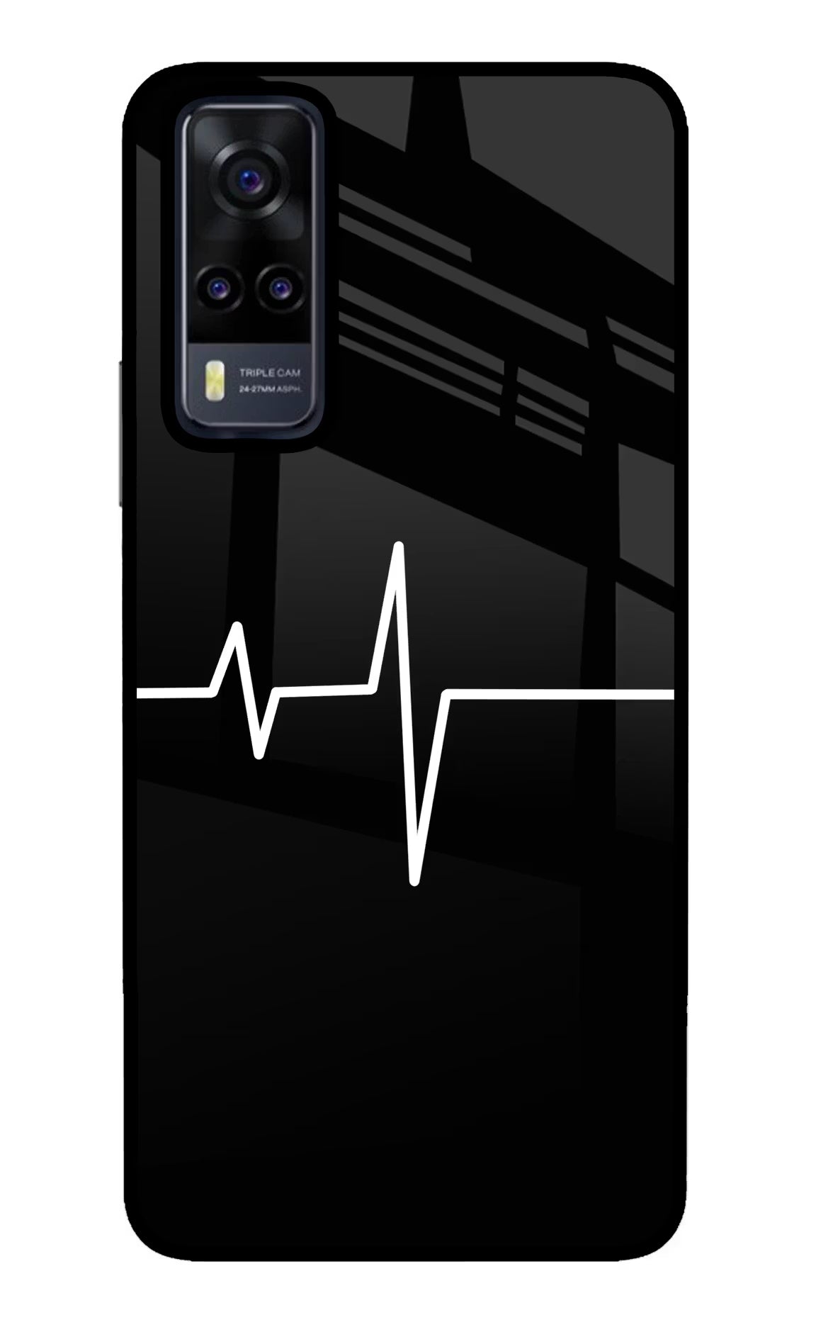 Heart Beats Vivo Y31 Glass Case Back Cover by Casekaro