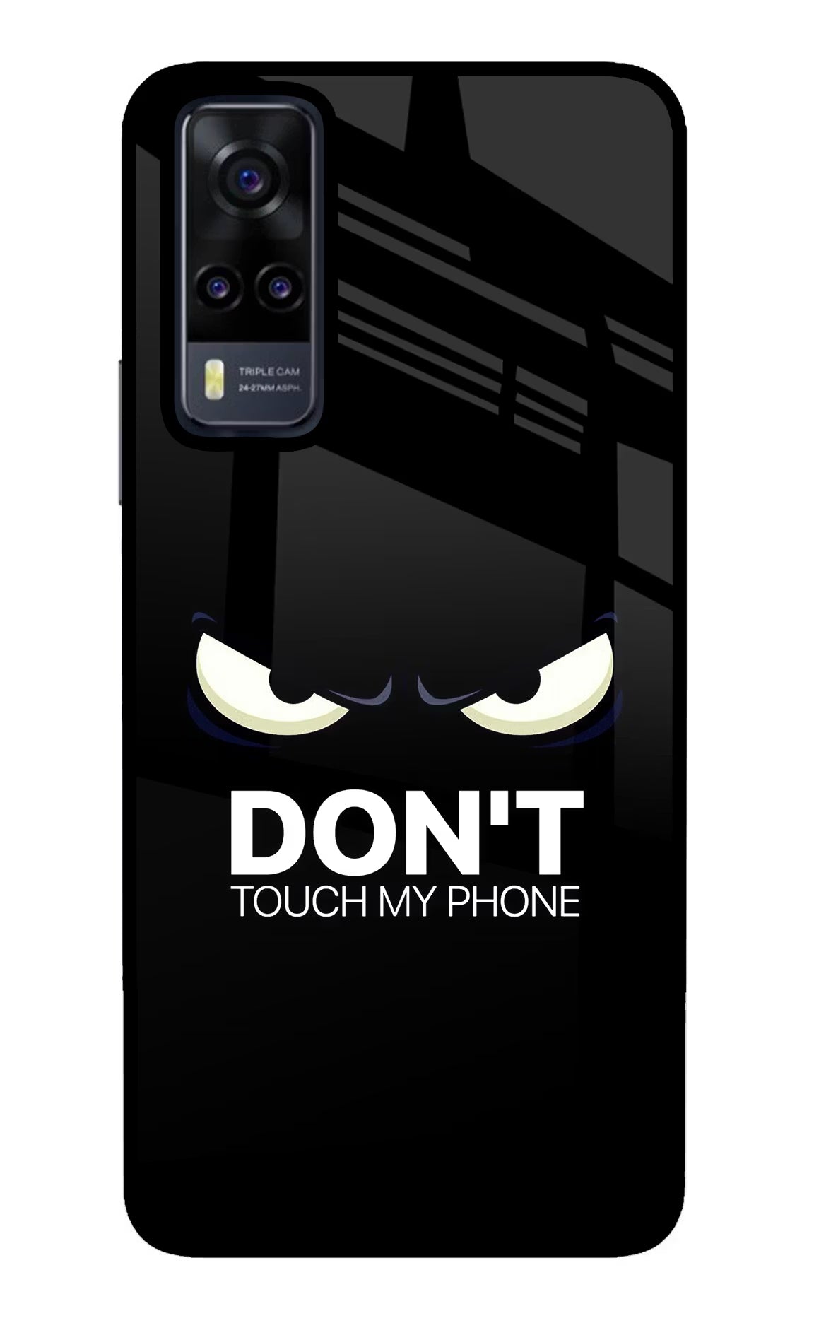 Don'T Touch My Phone Vivo Y31 Glass Case Back Cover by Casekaro