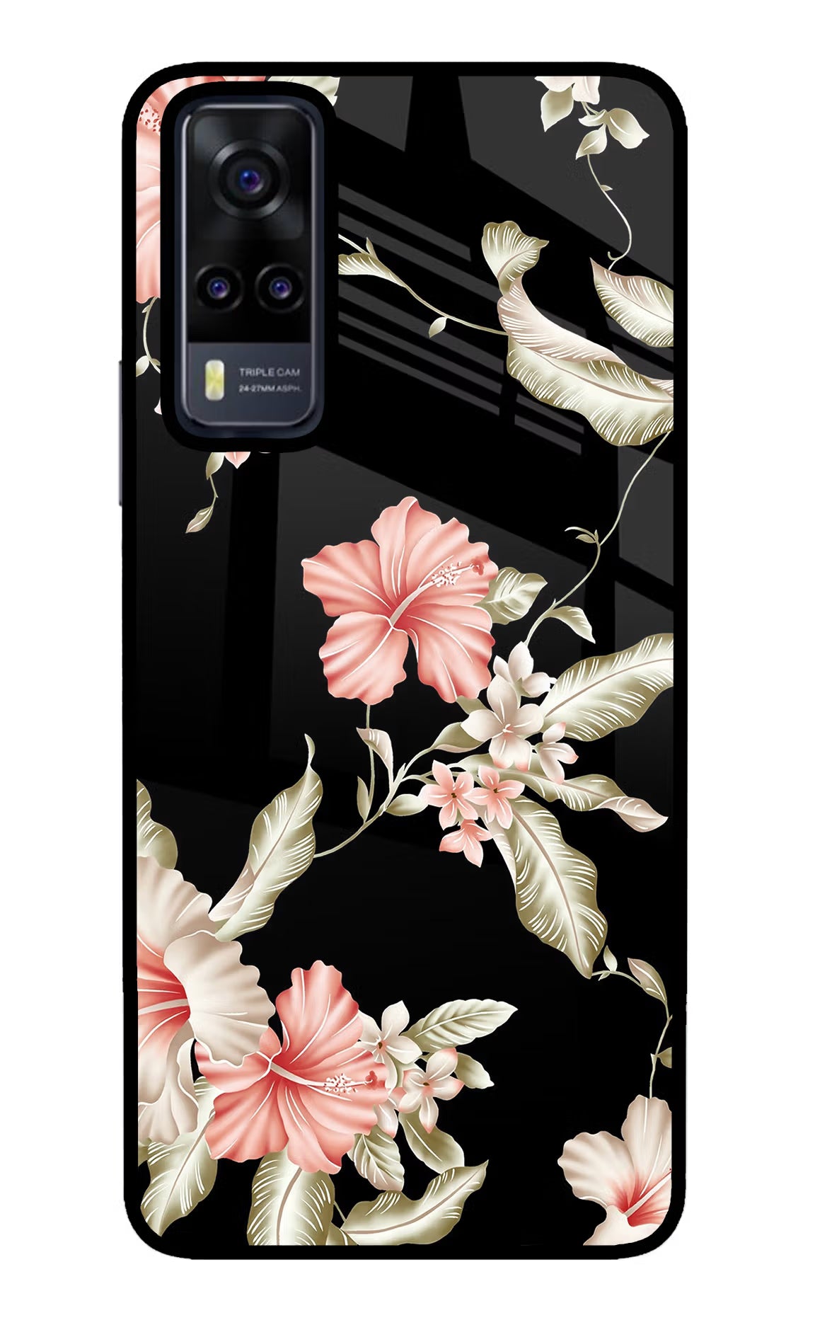 Flowers Vivo Y31 Glass Case Back Cover by Casekaro