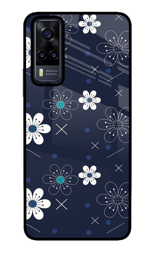 Flowers Vivo Y31 Glass Case