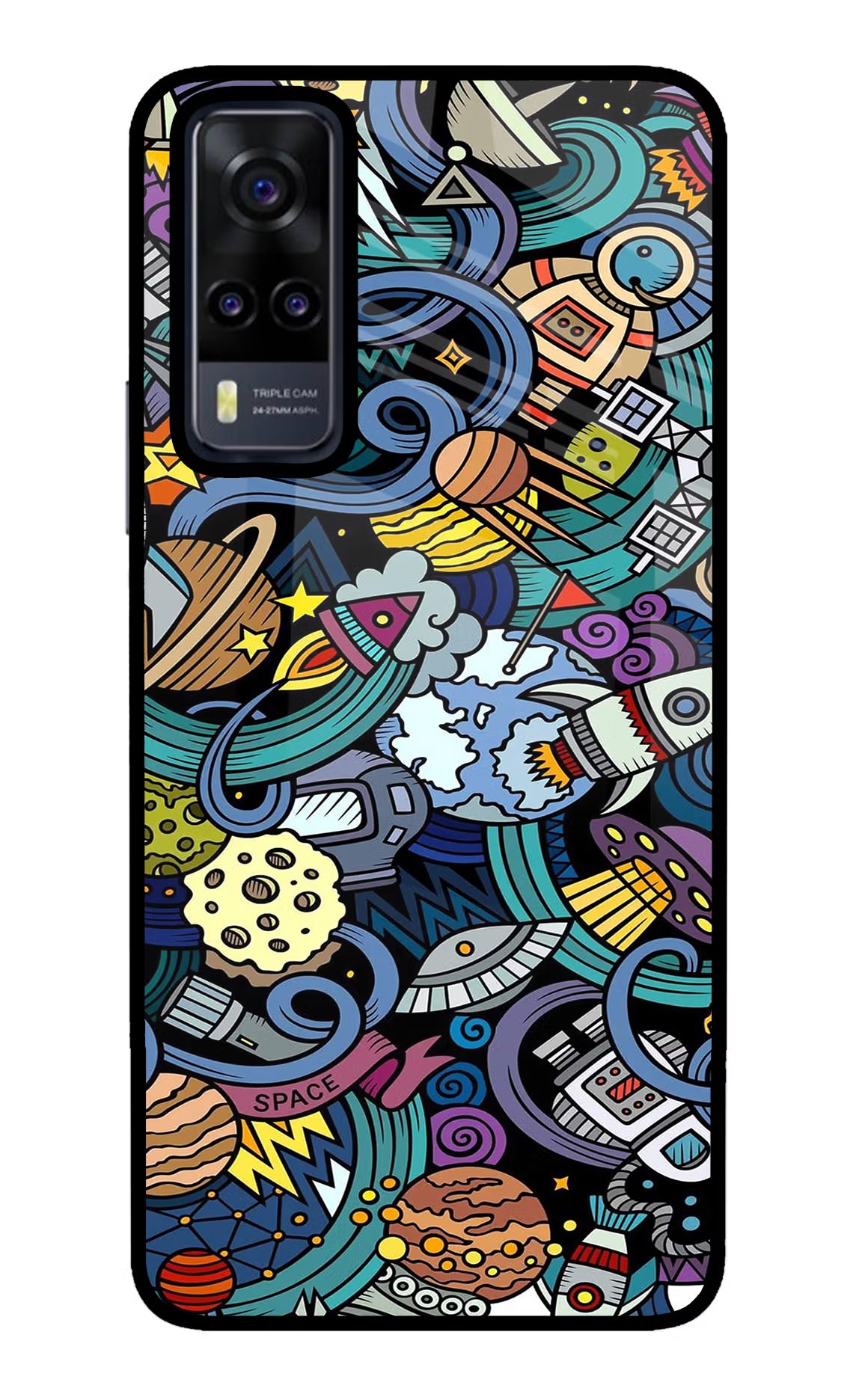 Space Abstract Vivo Y31 Glass Case
