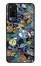 Space Abstract Vivo Y31 Glass Case Back Cover by Casekaro