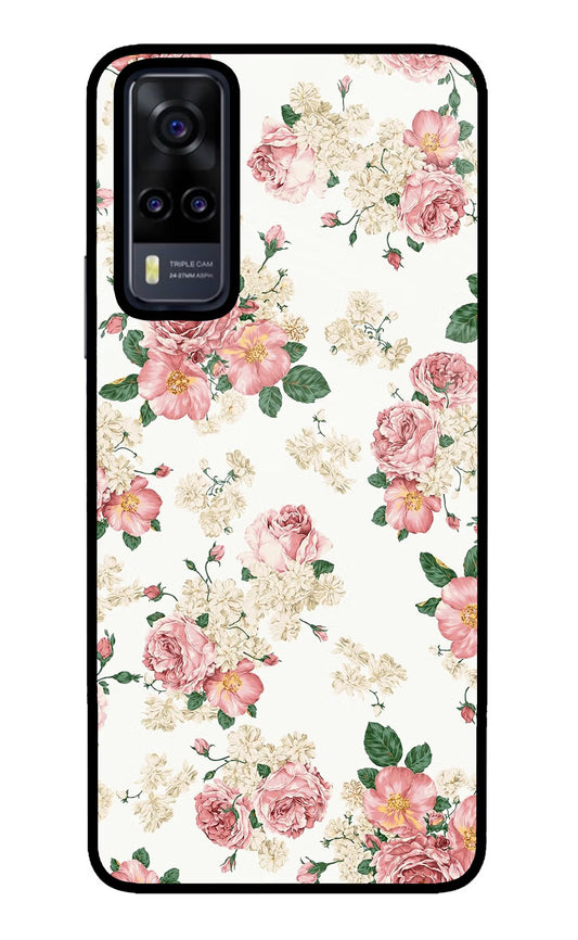 Flowers Vivo Y31 Glass Case