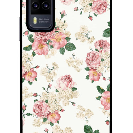 Flowers Vivo Y31 Glass Case Back Cover by Casekaro