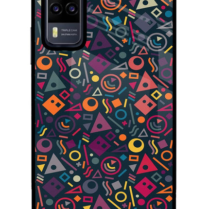 Geometric Abstract Vivo Y31 Glass Case Back Cover by Casekaro