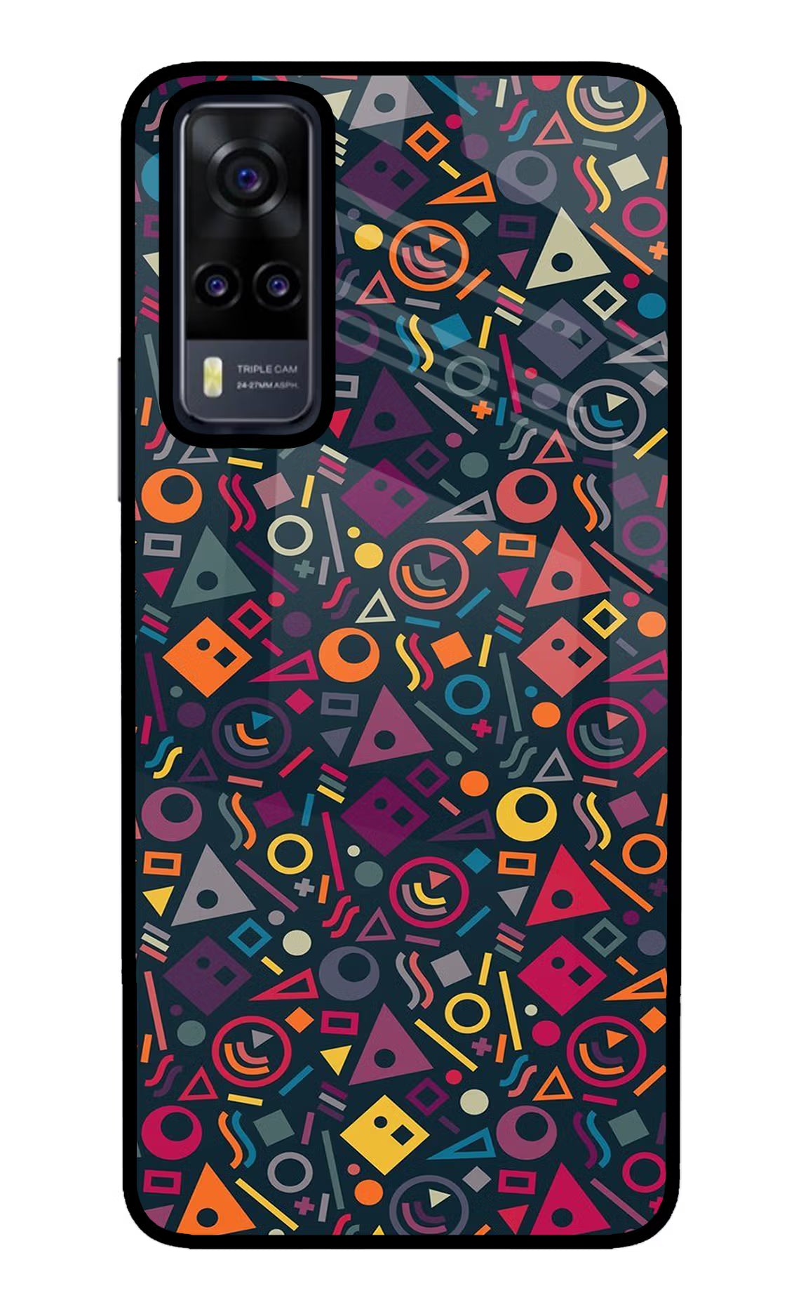 Geometric Abstract Vivo Y31 Glass Case Back Cover by Casekaro