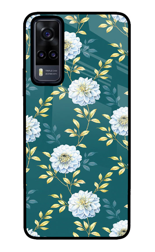 Flowers Vivo Y31 Glass Case