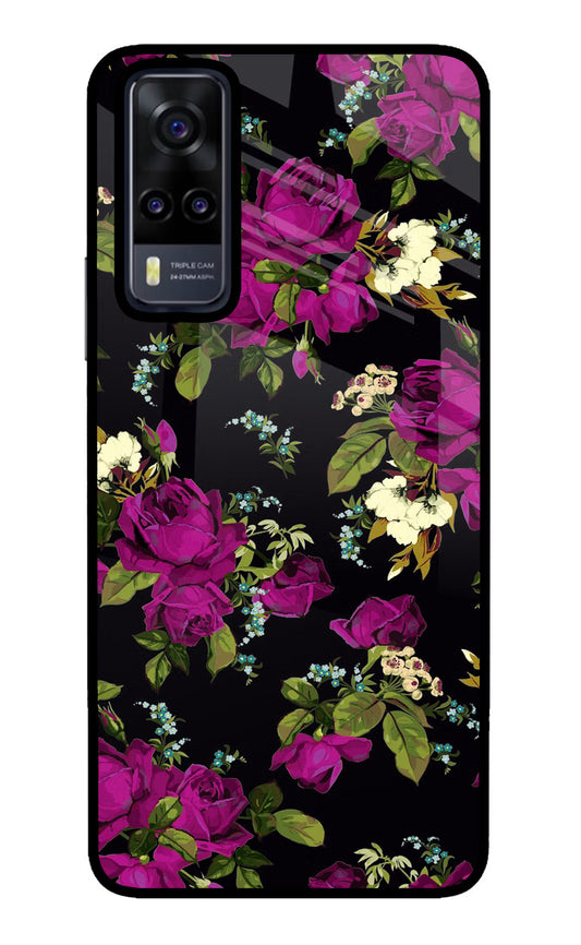 Flowers Vivo Y31 Glass Case