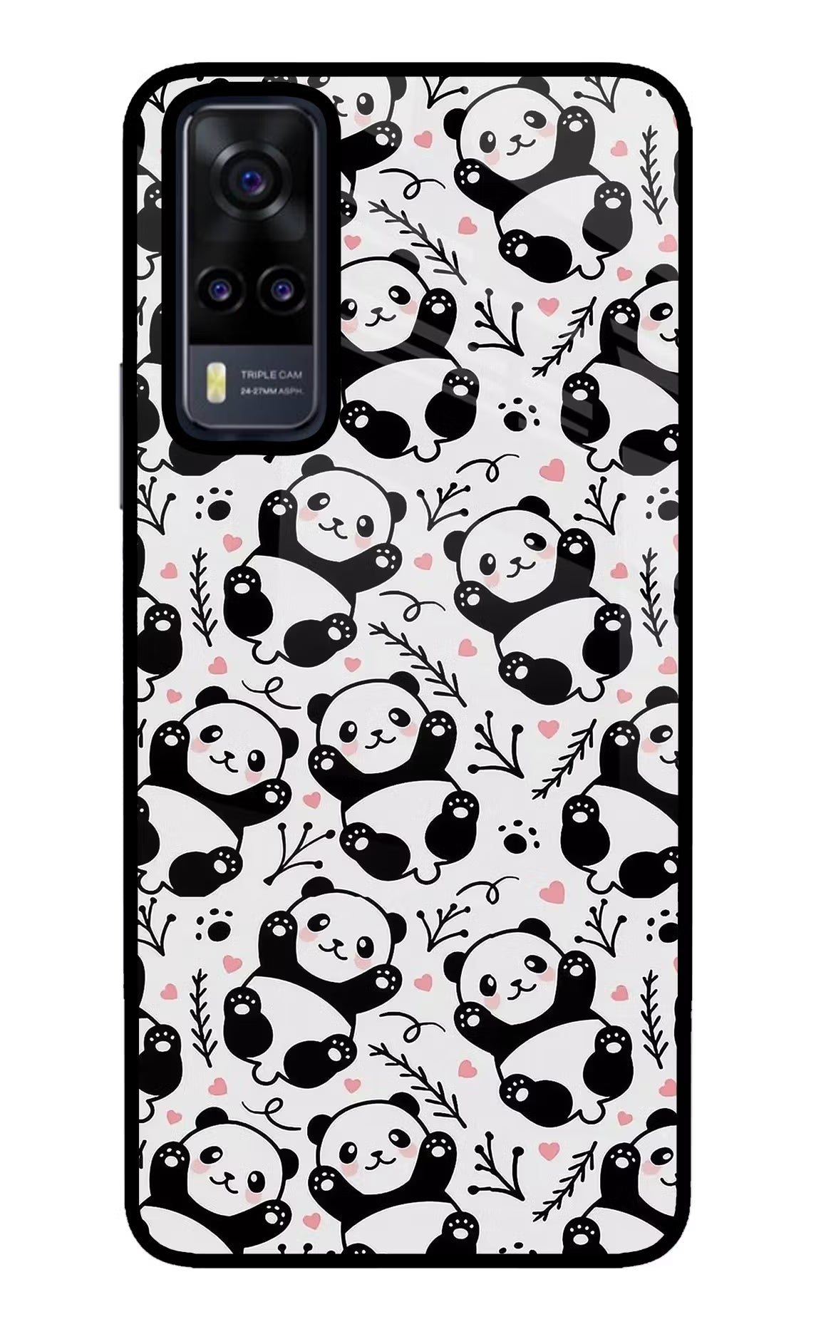 Cute Panda Vivo Y31 Glass Case