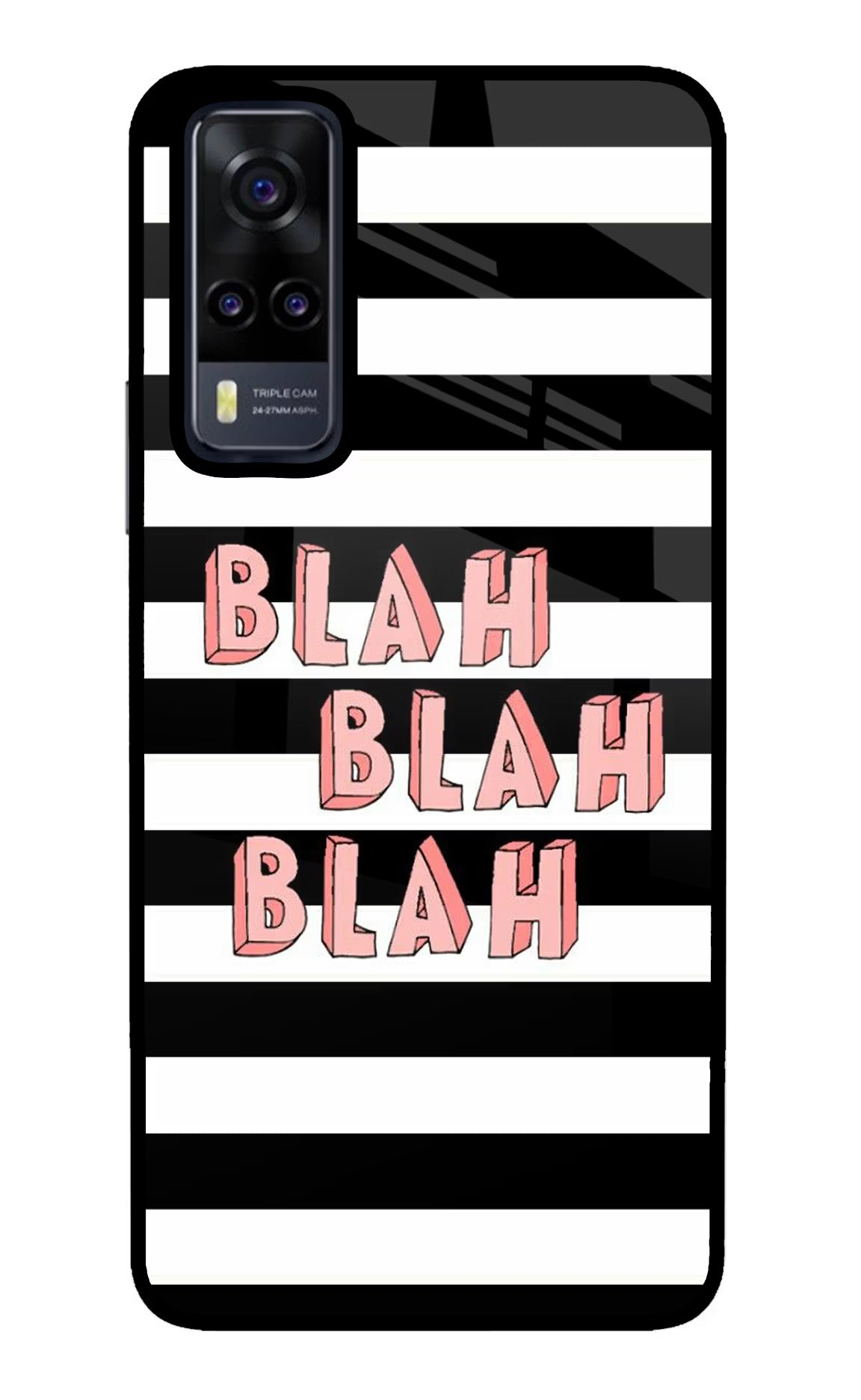 Blah Blah Blah Vivo Y31 Glass Case