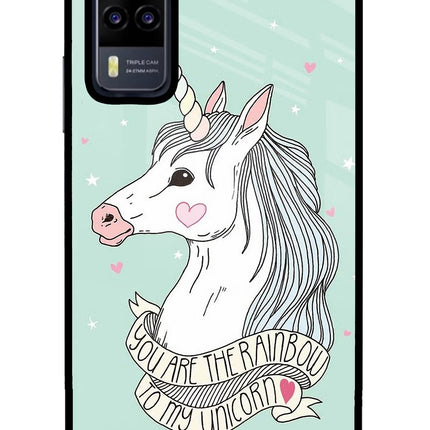 Unicorn Wallpaper Vivo Y31 Glass Case Back Cover by Casekaro