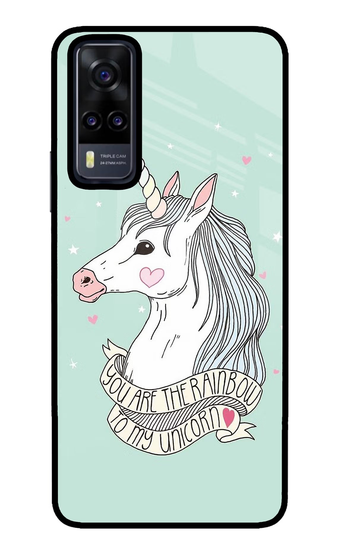 Unicorn Wallpaper Vivo Y31 Glass Case Back Cover by Casekaro