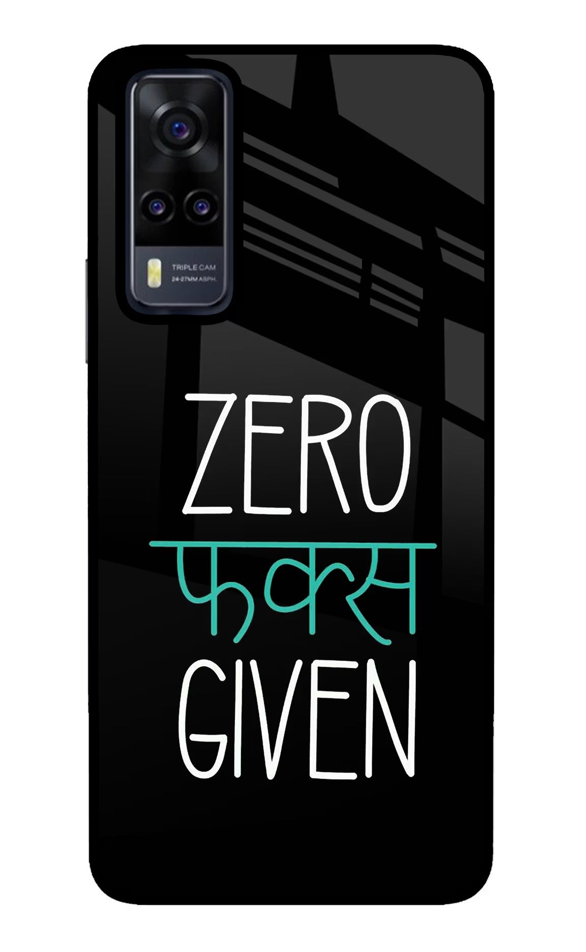 Zero Fucks Given Vivo Y31 Glass Case