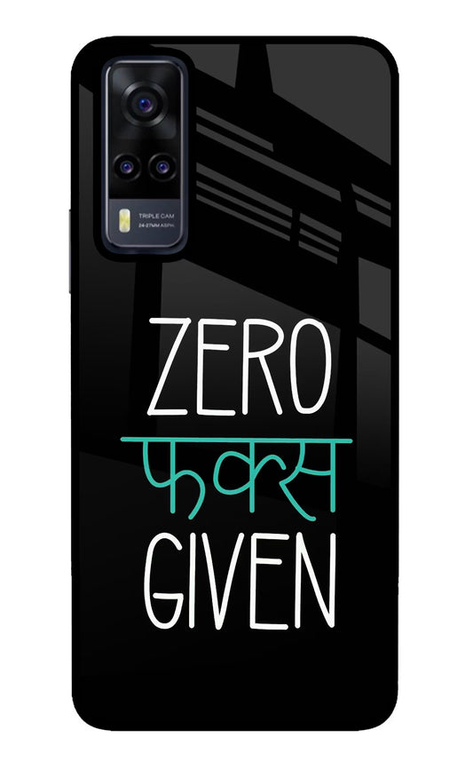Zero Fucks Given Vivo Y31 Glass Case