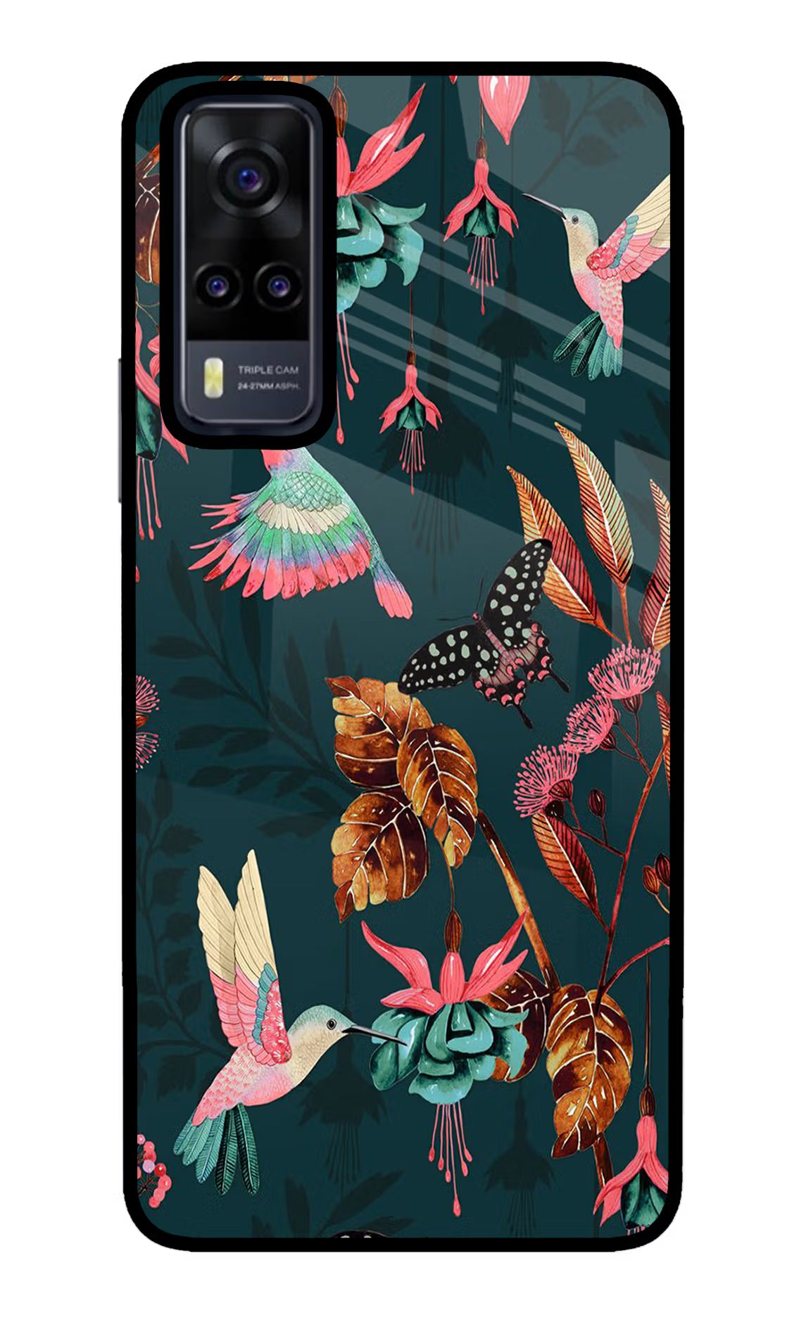 Birds Vivo Y31 Glass Case Back Cover by Casekaro