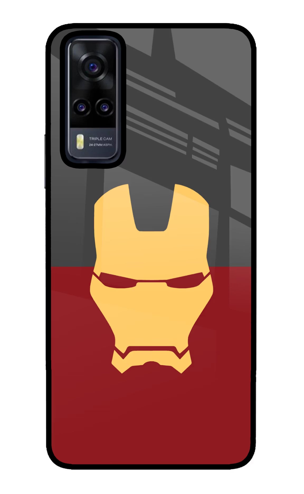 Ironman Vivo Y31 Glass Case Back Cover by Casekaro