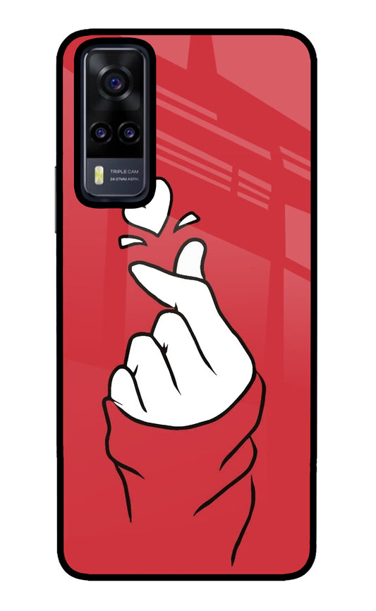 Korean Love Sign Vivo Y31 Glass Case