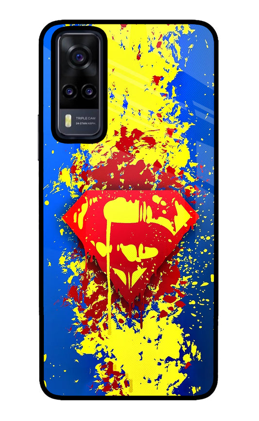 Superman logo Vivo Y31 Glass Case
