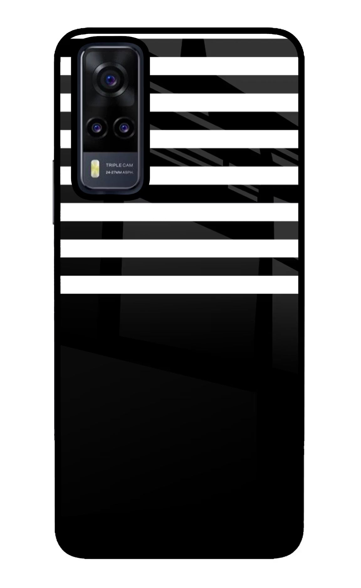 Black and White Print Vivo Y31 Glass Case