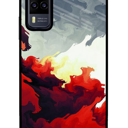 Fire Cloud Vivo Y31 Glass Case Back Cover by Casekaro