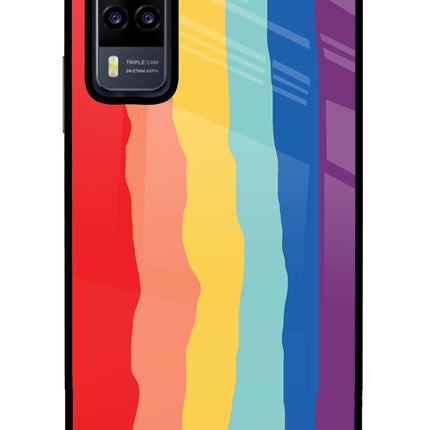 Rainbow Vivo Y31 Glass Case Back Cover by Casekaro