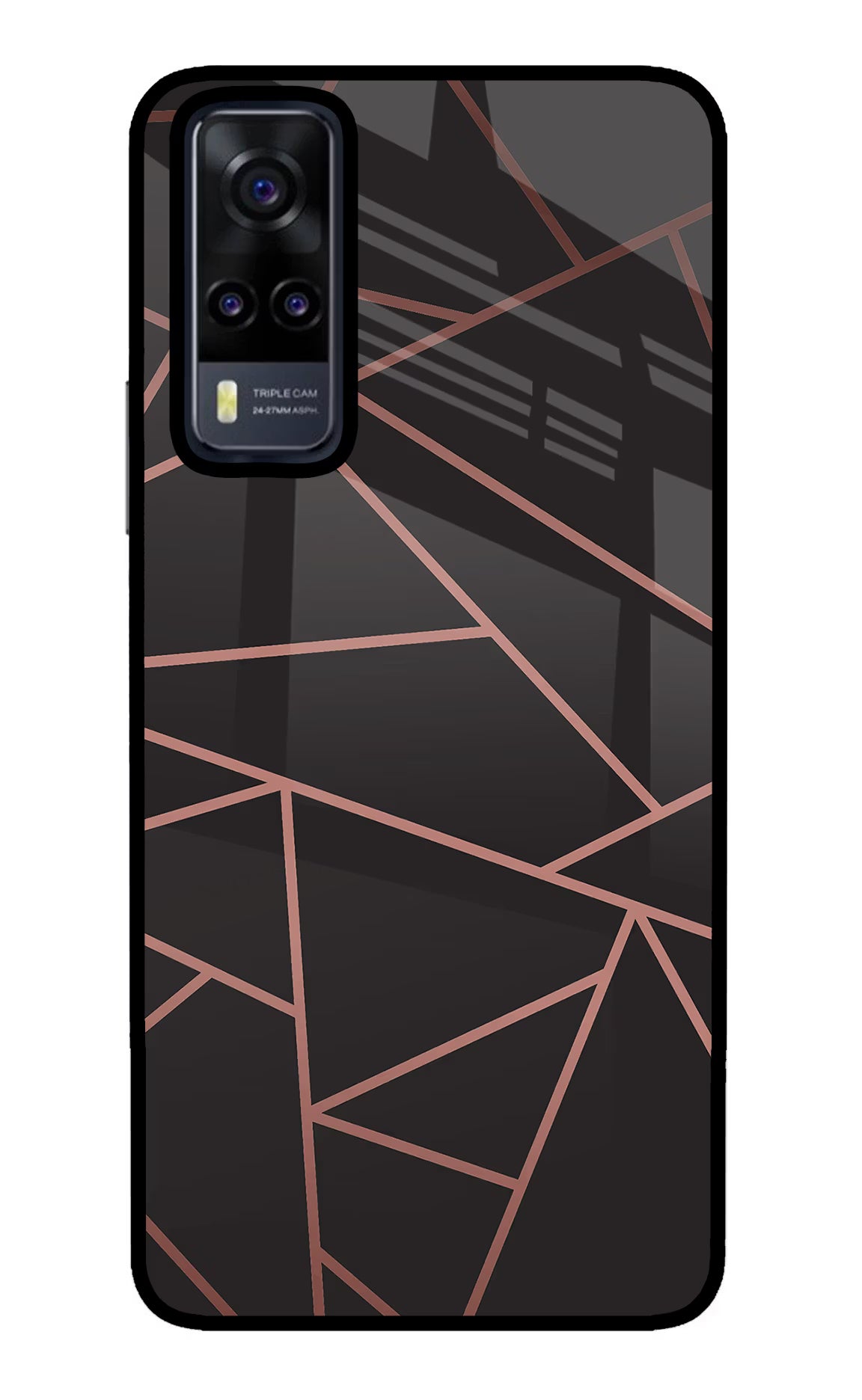 Geometric Pattern Vivo Y31 Glass Case Back Cover by Casekaro