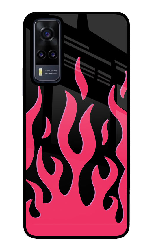 Fire Flames Vivo Y31 Glass Case