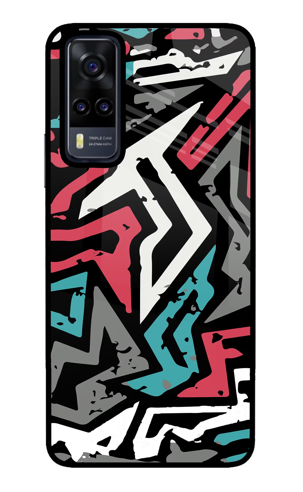 Geometric Graffiti Vivo Y31 Glass Case