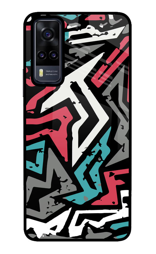 Geometric Graffiti Vivo Y31 Glass Case