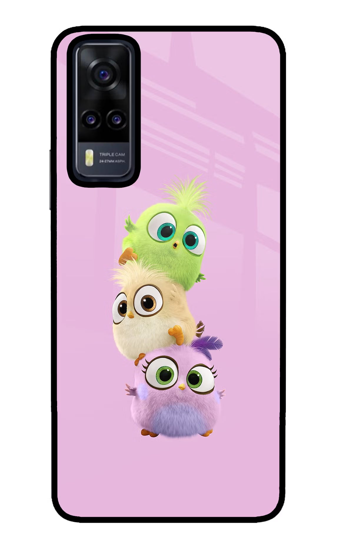 Cute Little Birds Vivo Y31 Glass Case Back Cover by Casekaro