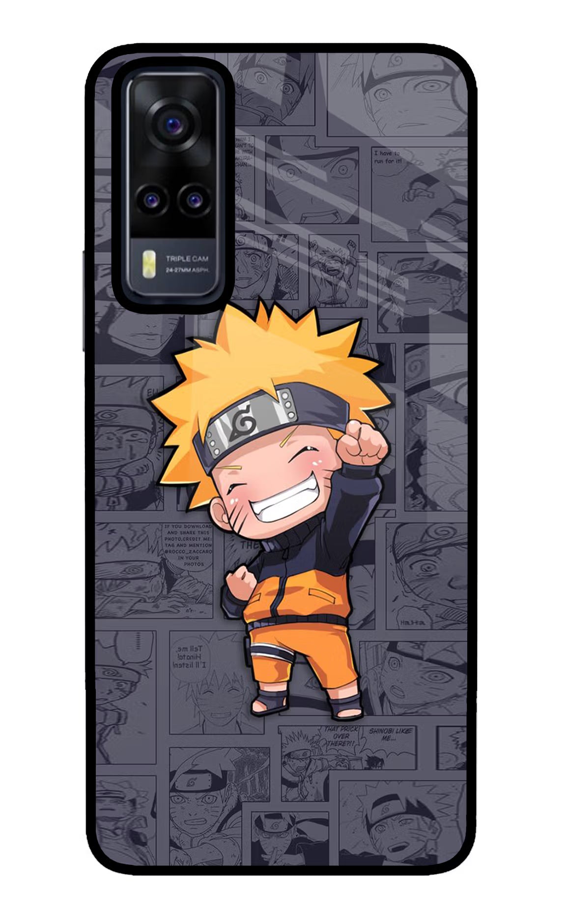 Chota Naruto Vivo Y31 Glass Case Back Cover by Casekaro
