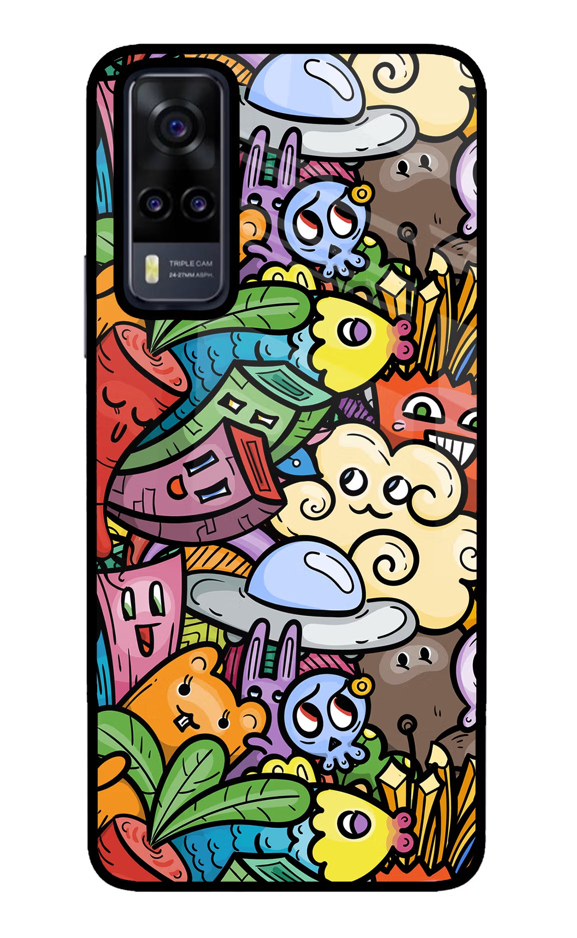 Veggie Doodle Vivo Y31 Glass Case