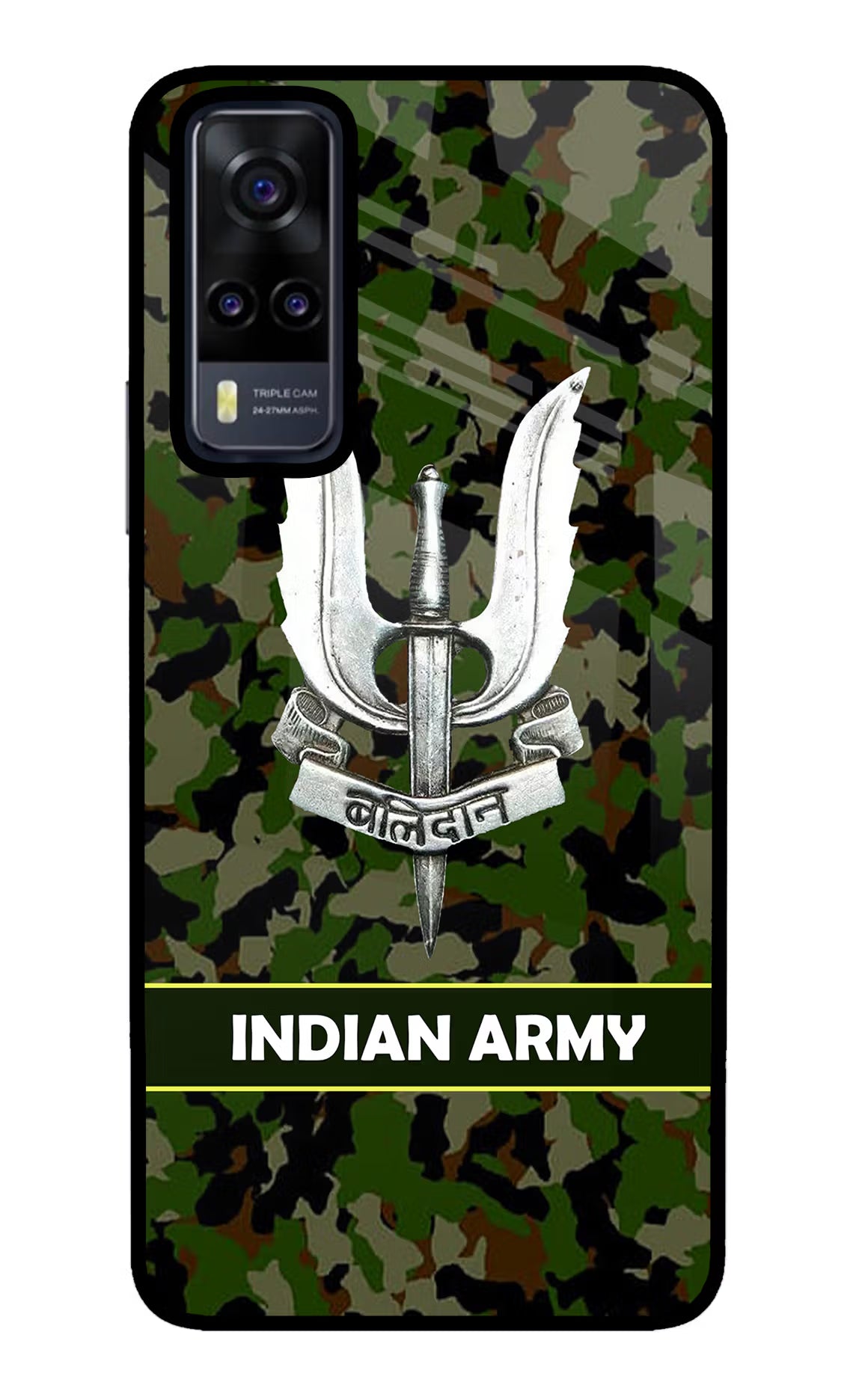 Balidan Indian Logo Vivo Y31 Glass Case Back Cover by Casekaro
