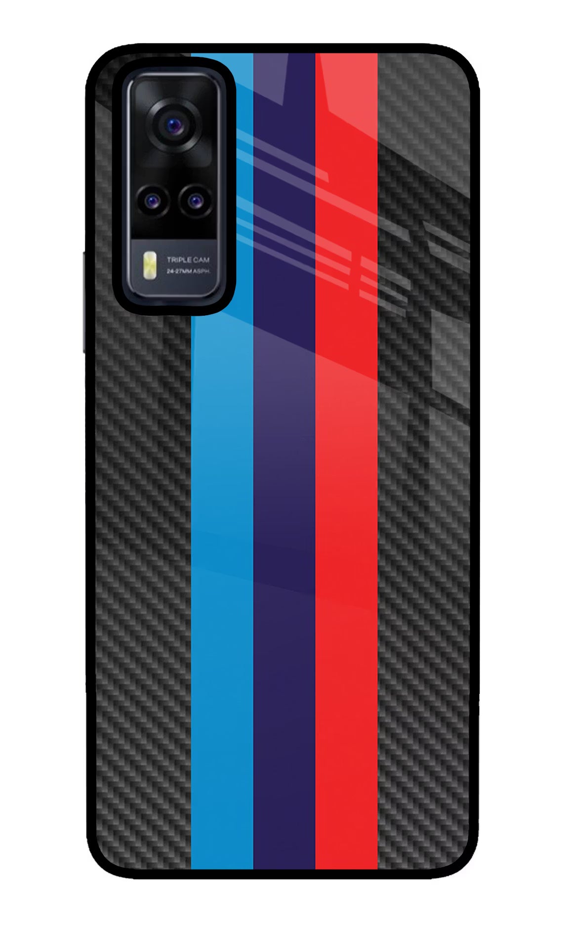 BMW Stripes Pattern Vivo Y31 Glass Case