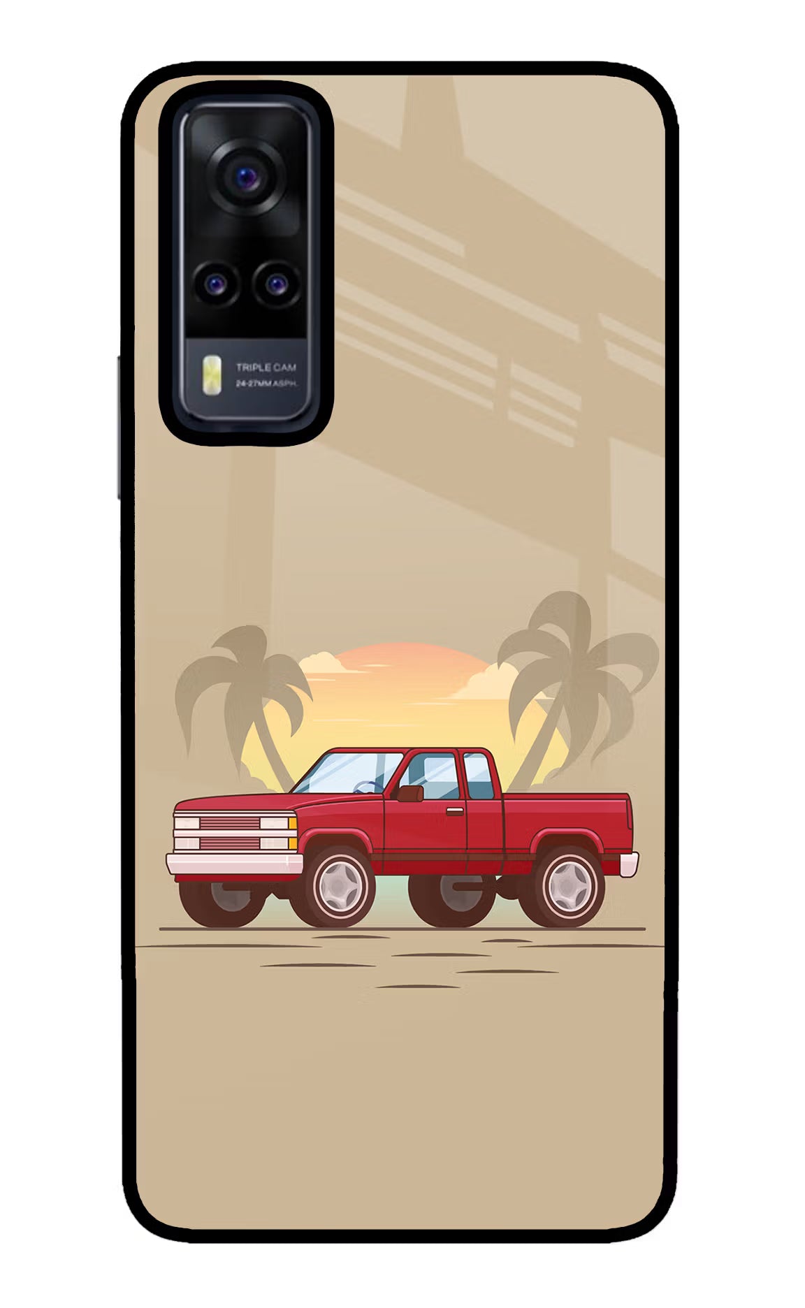 Desert Classic Drive Vivo Y31 Glass Case Back Cover by Casekaro