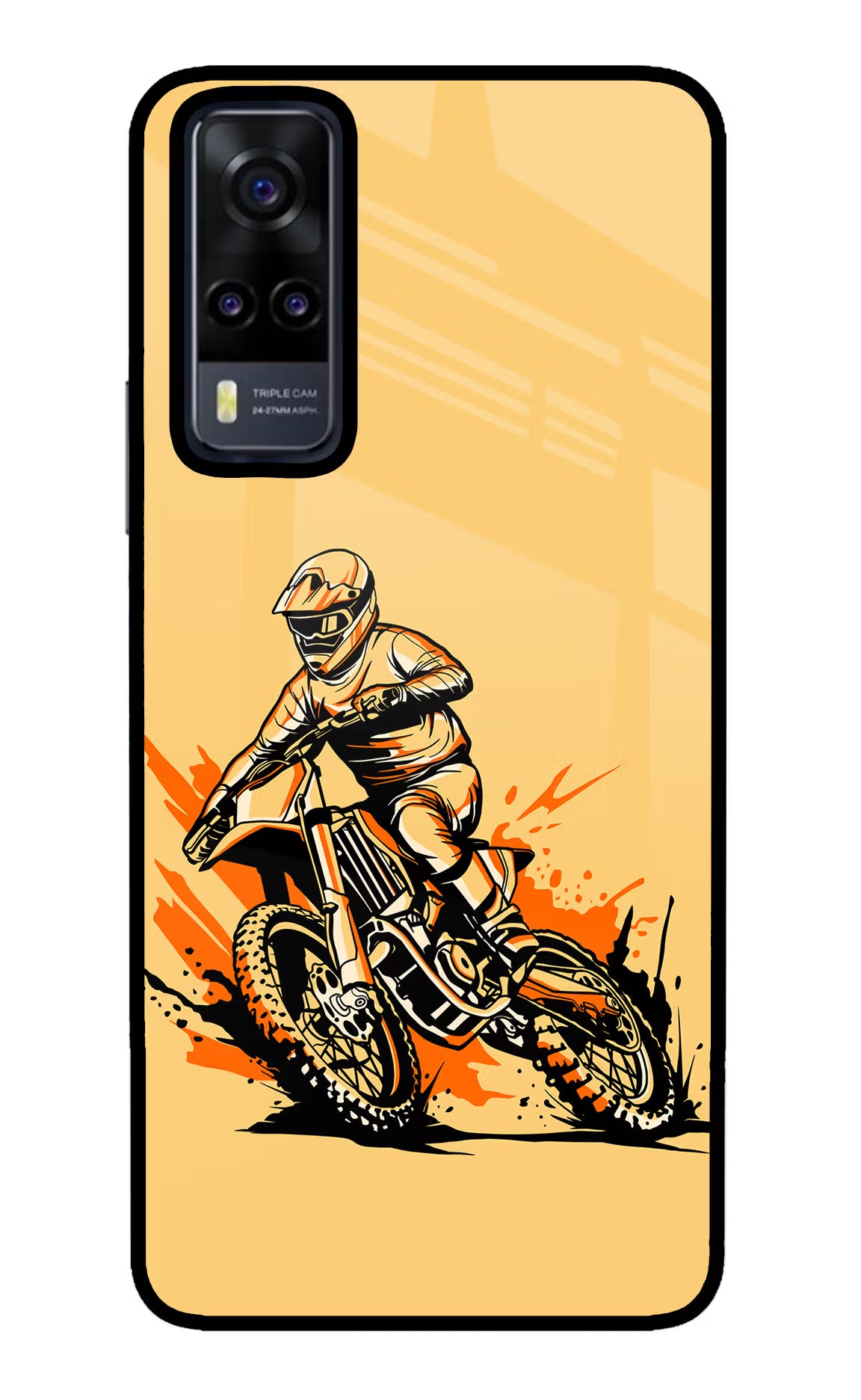 Off-Road Fury Vivo Y31 Glass Case Back Cover by Casekaro